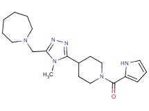 1-({4-methyl-5-[1-(1H-pyrrol-2-ylcarbonyl)piperidin-4-yl]-4H-1,2,4-triazol-3-yl}methyl)azepane