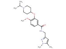 N-[(1,5-dimethyl-1H-pyrazol-3-yl)methyl]-3-[(1-isopropyl-4-piperidinyl)oxy]-4-methoxybenzamide