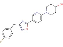 1-{5-[3-(4-fluorobenzyl)-1,2,4-oxadiazol-5-yl]pyridin-2-yl}piperidin-4-ol