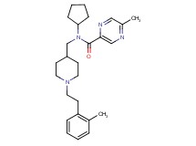 N-cyclopentyl-5-methyl-N-({1-[2-(2-methylphenyl)ethyl]-4-piperidinyl}methyl)-2-pyrazinecarboxamide