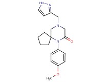 6-(4-methoxyphenyl)-9-(1H-pyrazol-3-ylmethyl)-6,9-diazaspiro[4.5]decan-7-one