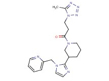 2-[(2-{1-[3-(5-methyl-1H-tetrazol-1-yl)propanoyl]piperidin-3-yl}-1H-imidazol-1-yl)methyl]pyridine