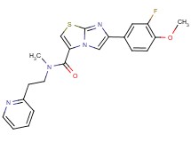 6-(3-fluoro-4-methoxyphenyl)-N-methyl-N-[2-(2-pyridinyl)ethyl]imidazo[2,1-b][1,3]thiazole-3-carboxamide