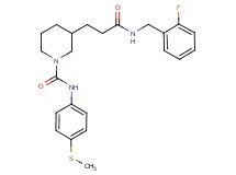 3-{3-[(2-fluorobenzyl)amino]-3-oxopropyl}-N-[4-(methylthio)phenyl]-1-piperidinecarboxamide