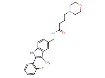 N-{[2-(2-fluorophenyl)-3-methyl-1H-indol-5-yl]methyl}-4-morpholin-4-ylbutanamide
