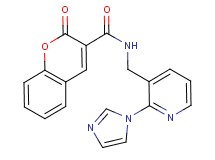 N-{[2-(1H-imidazol-1-yl)-3-pyridinyl]methyl}-2-oxo-2H-chromene-3-carboxamide