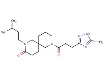 8-[3-(5-amino-1H-1,2,4-triazol-3-yl)propanoyl]-2-(3-methylbutyl)-2,8-diazaspiro[5.5]undecan-3-one