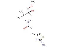(4S)-1-[3-(2-amino-1,3-thiazol-4-yl)propanoyl]-4-(methoxymethyl)-3,3-dimethyl-4-piperidinol