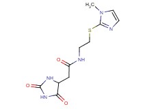 2-(2,5-dioxoimidazolidin-4-yl)-N-{2-[(1-methyl-1H-imidazol-2-yl)thio]ethyl}acetamide