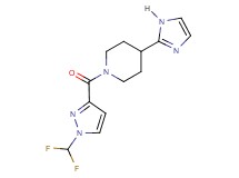 1-{[1-(difluoromethyl)-1H-pyrazol-3-yl]carbonyl}-4-(1H-imidazol-2-yl)piperidine