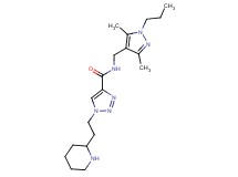 N-[(3,5-dimethyl-1-propyl-1H-pyrazol-4-yl)methyl]-1-(2-piperidin-2-ylethyl)-1H-1,2,3-triazole-4-carboxamide