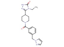 4-ethyl-5-{1-[3-(1H-pyrazol-1-ylmethyl)benzoyl]piperidin-4-yl}-2,4-dihydro-3H-1,2,4-triazol-3-one