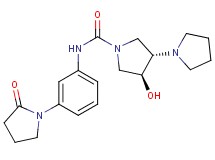 (3'S*,4'S*)-4'-hydroxy-N-[3-(2-oxopyrrolidin-1-yl)phenyl]-1,3'-bipyrrolidine-1'-carboxamide