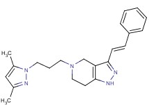 5-[3-(3,5-dimethyl-1H-pyrazol-1-yl)propyl]-3-[(E)-2-phenylvinyl]-4,5,6,7-tetrahydro-1H-pyrazolo[4,3-c]pyridine trifluoroacetate