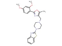 2-(4-{[2-(2,4-dimethoxyphenyl)-5-methyl-1,3-oxazol-4-yl]methyl}-1-piperazinyl)-1,3-benzothiazole