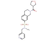 N-methyl-N-(pyridin-3-ylmethyl)-2-(tetrahydrofuran-3-ylcarbonyl)-1,2,3,4-tetrahydroisoquinoline-7-sulfonamide