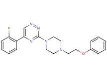5-(2-fluorophenyl)-3-[4-(2-phenoxyethyl)-1-piperazinyl]-1,2,4-triazine