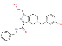 N-benzyl-5-(3-hydroxybenzyl)-1-(2-hydroxyethyl)-4,5,6,7-tetrahydro-1H-pyrazolo[4,3-c]pyridine-3-carboxamide