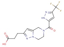 3-(5-{[3-(trifluoromethyl)-1H-pyrazol-5-yl]carbonyl}-4,5,6,7-tetrahydropyrazolo[1,5-a]pyrazin-2-yl)propanoic acid
