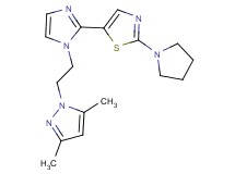5-{1-[2-(3,5-dimethyl-1H-pyrazol-1-yl)ethyl]-1H-imidazol-2-yl}-2-pyrrolidin-1-yl-1,3-thiazole