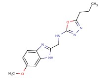 N-[(6-methoxy-1H-benzimidazol-2-yl)methyl]-5-propyl-1,3,4-oxadiazol-2-amine