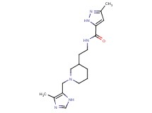 3-methyl-N-(2-{1-[(4-methyl-1H-imidazol-5-yl)methyl]piperidin-3-yl}ethyl)-1H-pyrazole-5-carboxamide