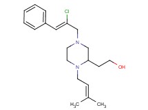 2-[4-[(2Z)-2-chloro-3-phenyl-2-propen-1-yl]-1-(3-methyl-2-buten-1-yl)-2-piperazinyl]ethanol