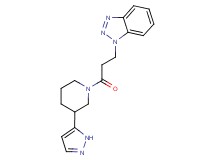 1-{3-oxo-3-[3-(1H-pyrazol-5-yl)piperidin-1-yl]propyl}-1H-1,2,3-benzotriazole