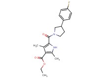 ethyl 5-{[3-(4-fluorophenyl)-1-pyrrolidinyl]carbonyl}-2,4-dimethyl-1H-pyrrole-3-carboxylate