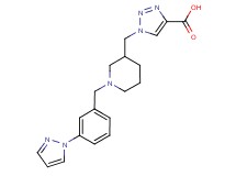 1-({1-[3-(1H-pyrazol-1-yl)benzyl]piperidin-3-yl}methyl)-1H-1,2,3-triazole-4-carboxylic acid