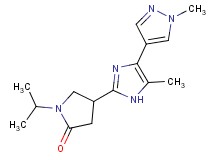 1-isopropyl-4-[5-methyl-4-(1-methyl-1H-pyrazol-4-yl)-1H-imidazol-2-yl]-2-pyrrolidinone