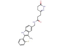 N-{[2-(2-fluorophenyl)-3-methyl-1H-indol-5-yl]methyl}-3-(6-oxo-1,4,5,6-tetrahydropyridazin-3-yl)propanamide