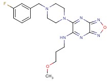 6-[4-(3-fluorobenzyl)-1-piperazinyl]-N-(3-methoxypropyl)[1,2,5]oxadiazolo[3,4-b]pyrazin-5-amine