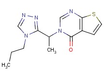 3-[1-(4-propyl-4H-1,2,4-triazol-3-yl)ethyl]thieno[2,3-d]pyrimidin-4(3H)-one