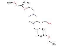 2-(1-(4-ethoxybenzyl)-4-{[5-(methoxymethyl)-2-furyl]methyl}-2-piperazinyl)ethanol