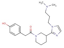4-[2-(3-{1-[3-(dimethylamino)propyl]-1H-imidazol-2-yl}piperidin-1-yl)-2-oxoethyl]phenol