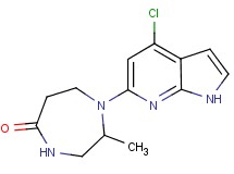 1-(4-chloro-1H-pyrrolo[2,3-b]pyridin-6-yl)-2-methyl-1,4-diazepan-5-one