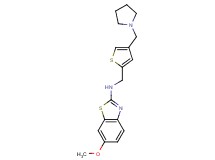 6-methoxy-N-{[4-(1-pyrrolidinylmethyl)-2-thienyl]methyl}-1,3-benzothiazol-2-amine bis(trifluoroacetate)