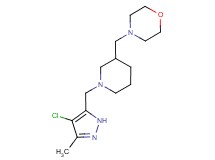 4-({1-[(4-chloro-3-methyl-1H-pyrazol-5-yl)methyl]piperidin-3-yl}methyl)morpholine