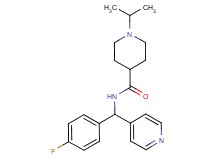 N-[(4-fluorophenyl)(4-pyridinyl)methyl]-1-isopropyl-4-piperidinecarboxamide