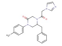 5-benzyl-4-(1H-imidazol-1-ylacetyl)-1-(4-methylphenyl)-2-piperazinone