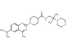 1-(6-isopropyl-4-methyl-2-quinazolinyl)-N-[2-methyl-2-(4-morpholinyl)propyl]-4-piperidinecarboxamide