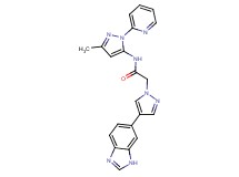 2-[4-(1H-benzimidazol-6-yl)-1H-pyrazol-1-yl]-N-(3-methyl-1-pyridin-2-yl-1H-pyrazol-5-yl)acetamide