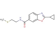 2-cyclopropyl-N-[2-(methylthio)ethyl]-1,3-benzoxazole-6-carboxamide