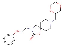 8-(1,4-dioxan-2-ylmethyl)-3-(2-phenoxyethyl)-1-oxa-3,8-diazaspiro[4.5]decan-2-one