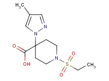 1-(ethylsulfonyl)-4-(4-methyl-1H-pyrazol-1-yl)piperidine-4-carboxylic acid