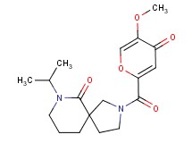 7-isopropyl-2-[(5-methoxy-4-oxo-4H-pyran-2-yl)carbonyl]-2,7-diazaspiro[4.5]decan-6-one