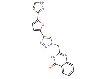 2-({4-[5-(1H-pyrazol-3-yl)-2-furyl]-1H-1,2,3-triazol-1-yl}methyl)quinazolin-4(3H)-one