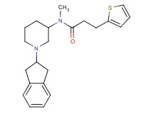 N-[1-(2,3-dihydro-1H-inden-2-yl)-3-piperidinyl]-N-methyl-3-(2-thienyl)propanamide