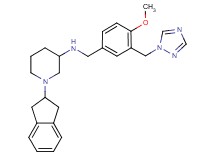 1-(2,3-dihydro-1H-inden-2-yl)-N-[4-methoxy-3-(1H-1,2,4-triazol-1-ylmethyl)benzyl]-3-piperidinamine